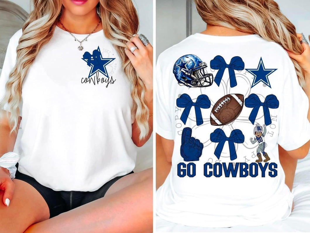 Dallas Cowboys Coquette pocket & back SET DTF transfer