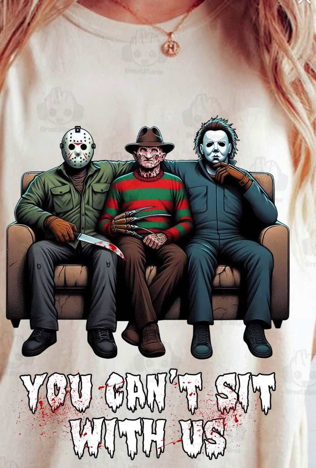 You Can't Sit With Us myers jason freddy DTF transfer