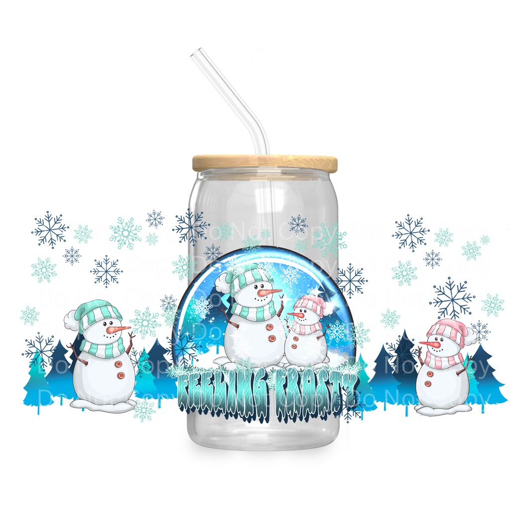 Feeling Frosty Snowmen - UV DTF 16 oz Cup Wrap