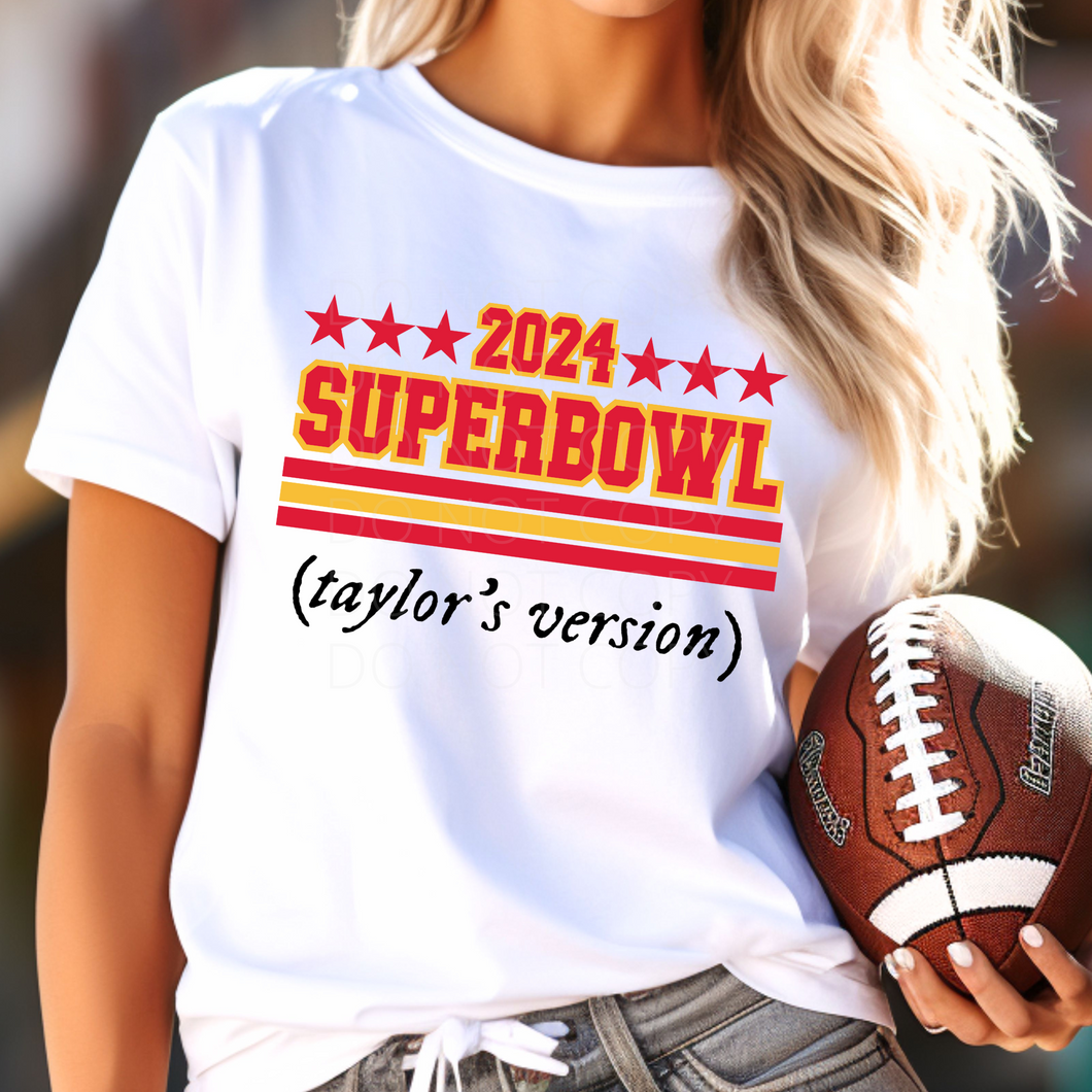2024 Superbowl Tay's Version TS DTF transfer (multiple colors)