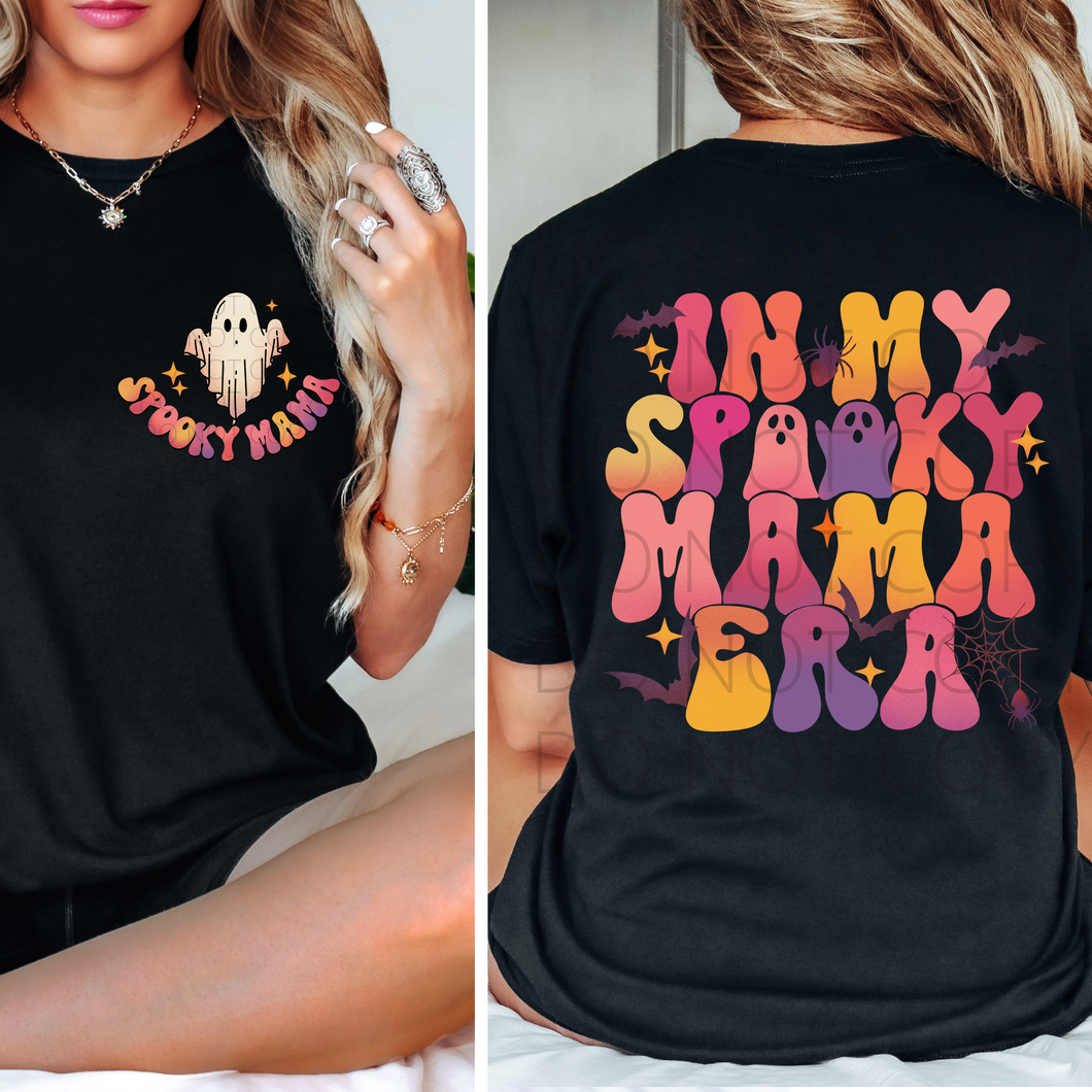 In My Spooky Mama Era -- Back & Pocket  **THIN** Screen Print Transfer adult size