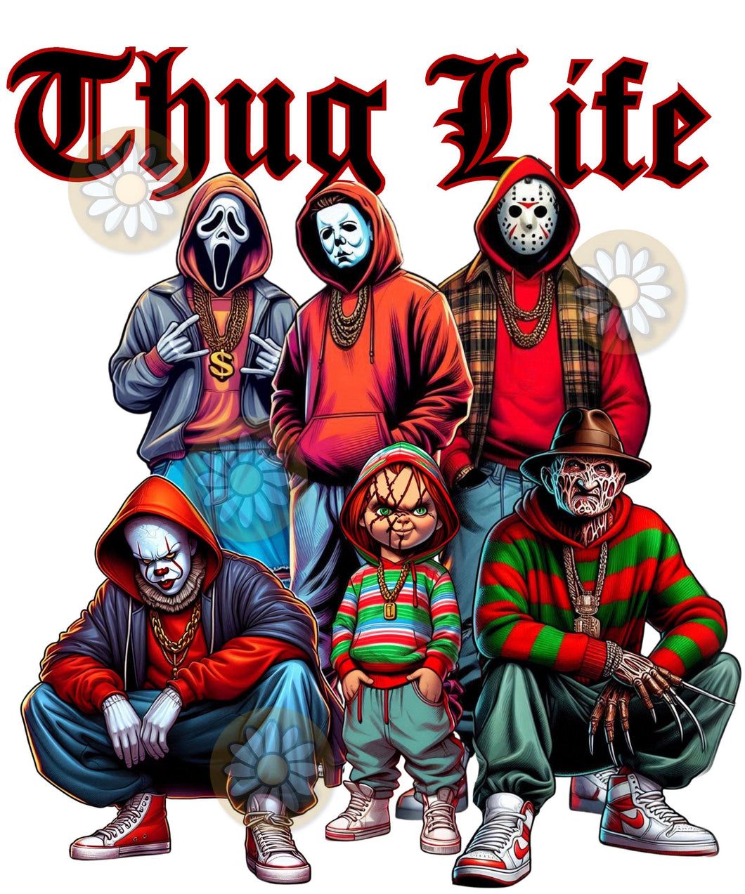 Horror Thug Life DTF transfer