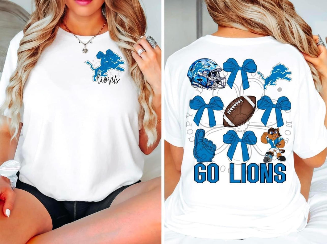 Detroit Lions Coquette pocket & back SET DTF transfer