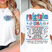 Load image into Gallery viewer, America Freedom Tour pocket &amp; back SET DTF transfer (multiple colors)

