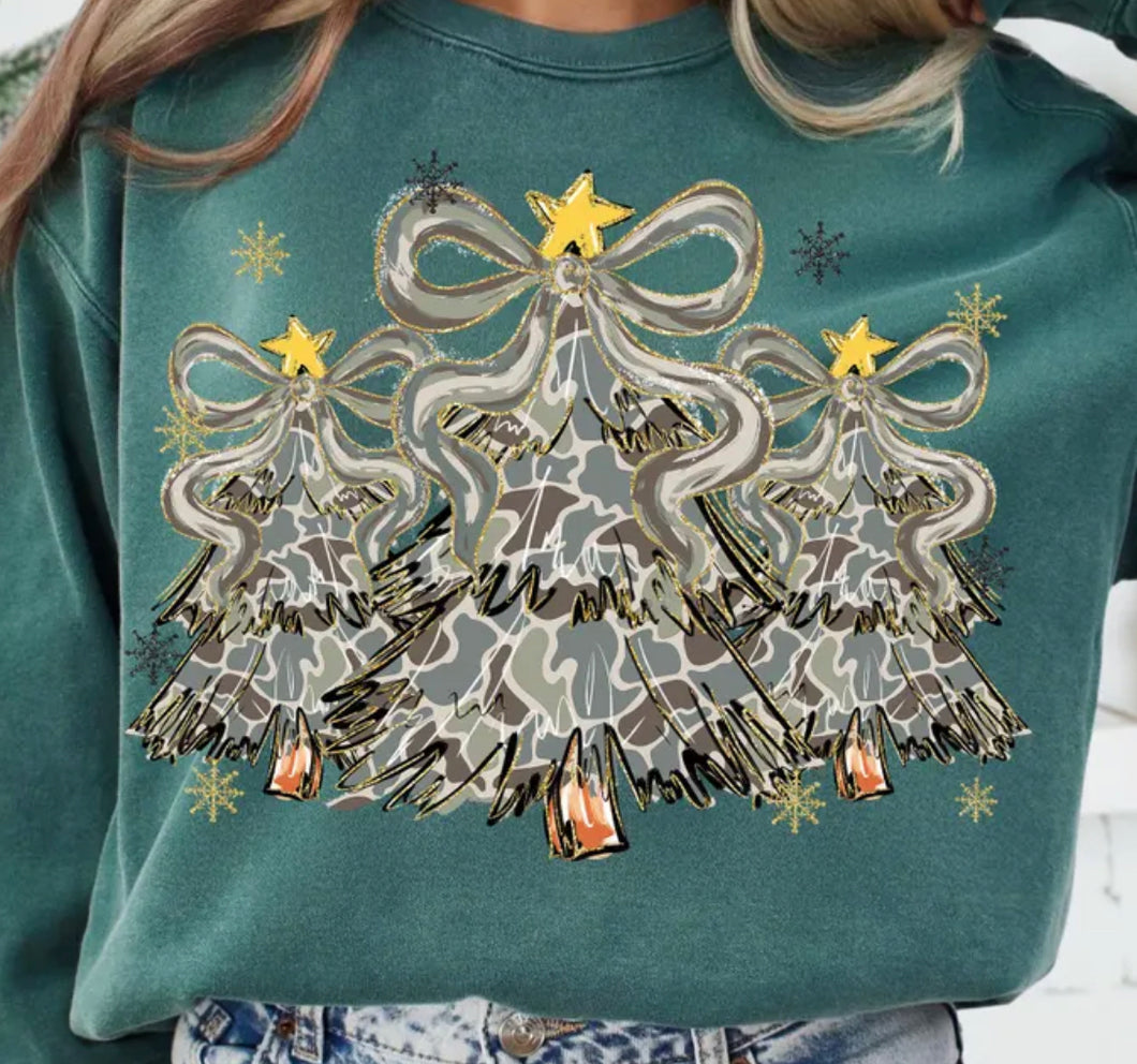Camo Christmas Trees DTF transfer