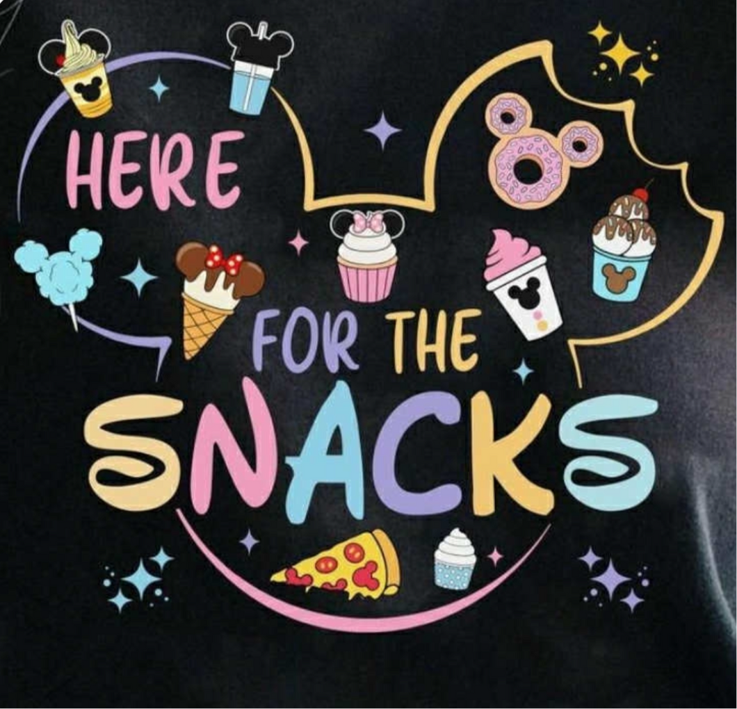 Here for the Snacks magical DTF transfer