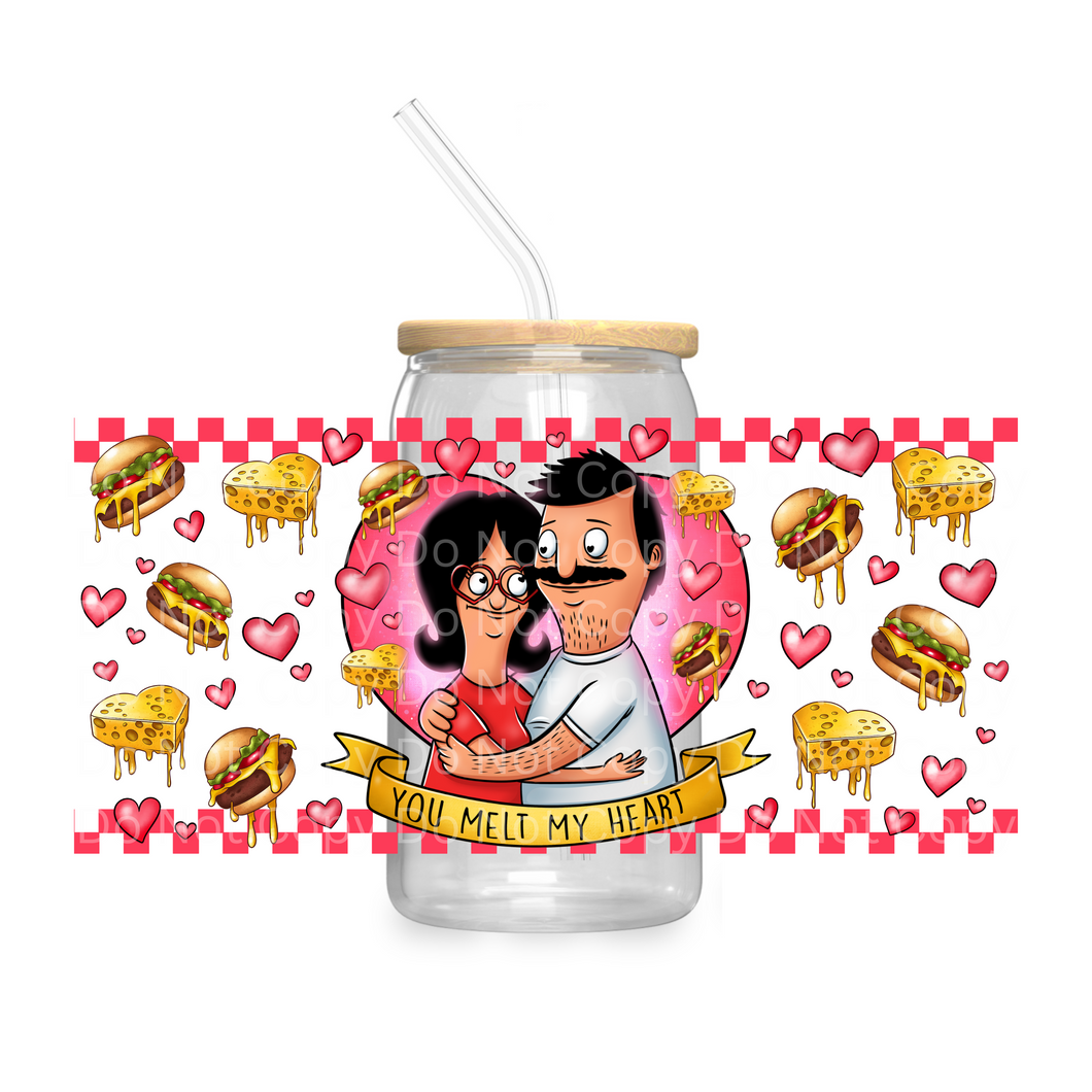 Bob Burgers valentine - UV DTF 16 oz Cup Wrap