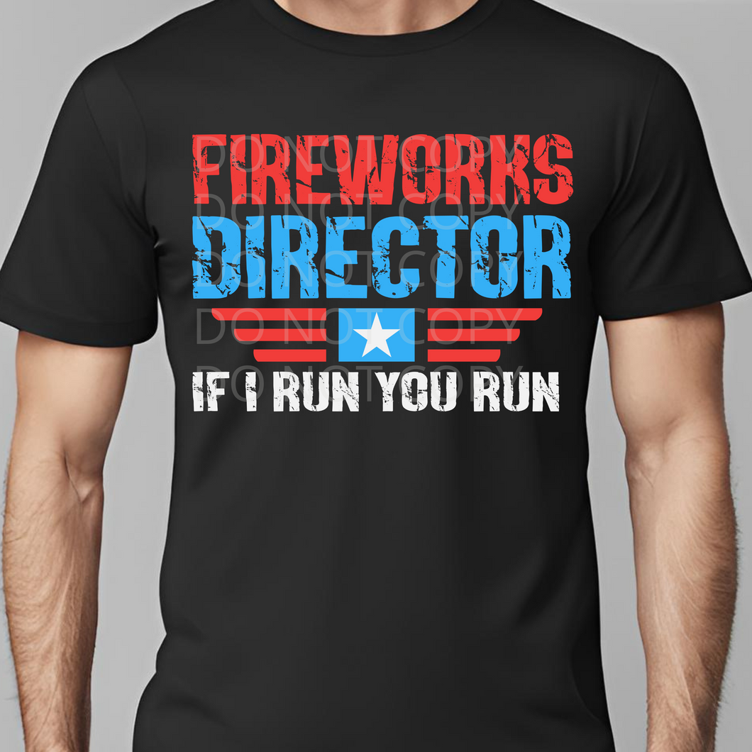 Fireworks Director DTF transfer