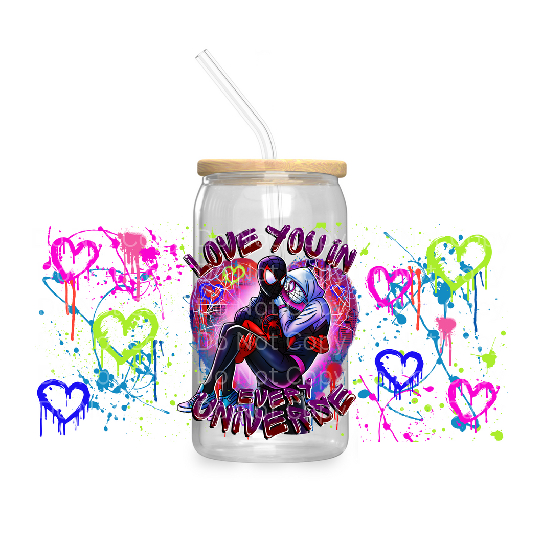 Love You in Every Universe valentine - UV DTF 16 oz Cup Wrap