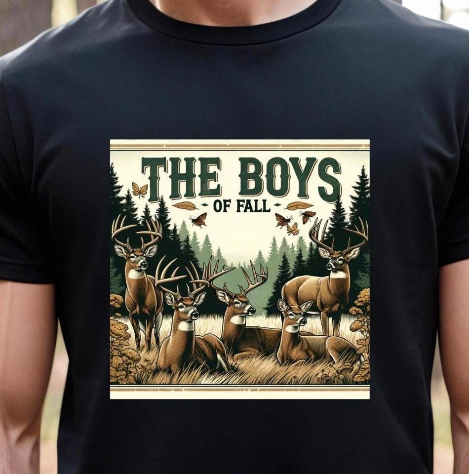 The Boys of Fall deer DTF transfer