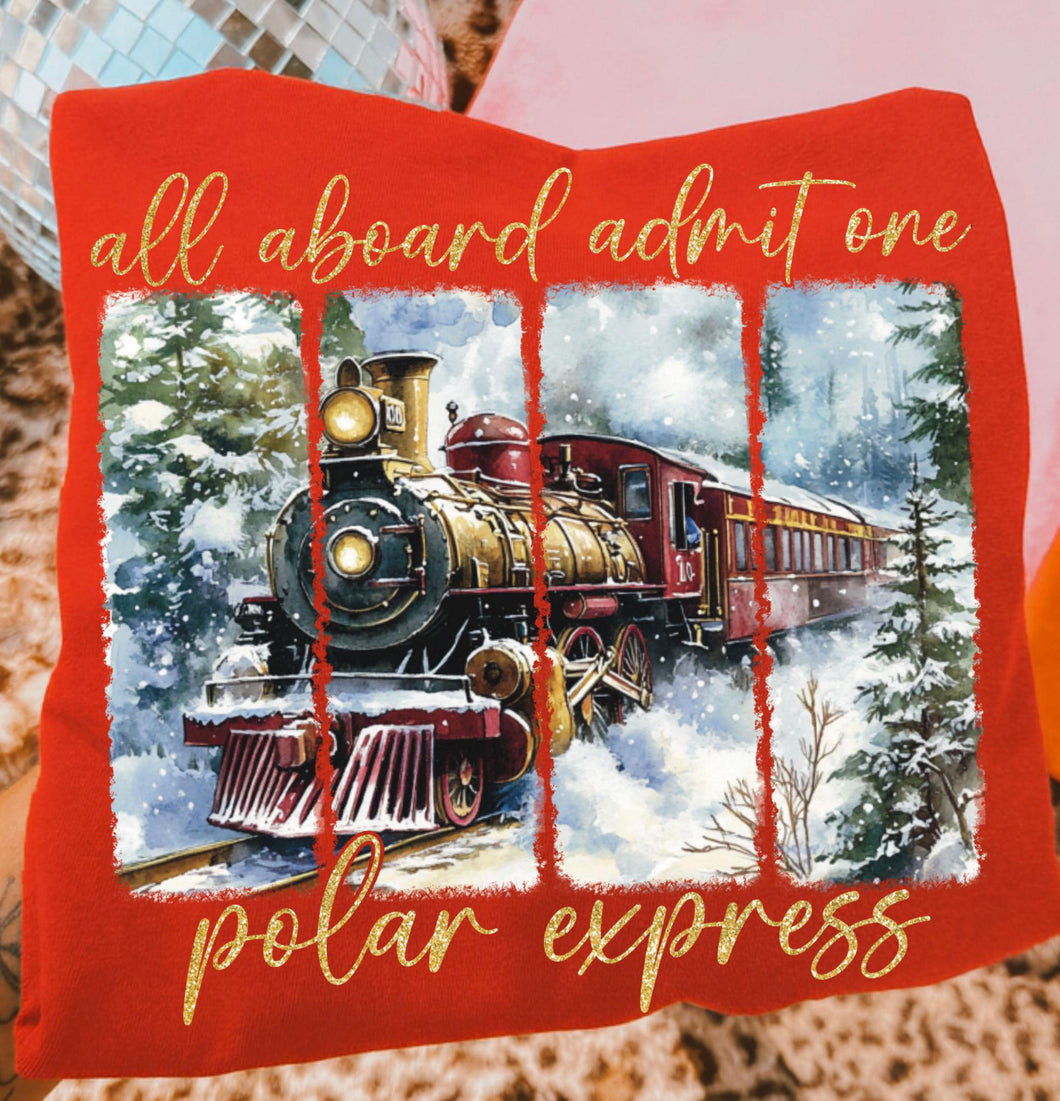 Polar Express Train DTF transfer