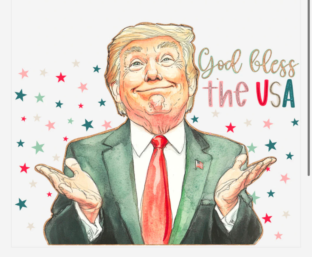 Trump God Bless the USA DTF transfer