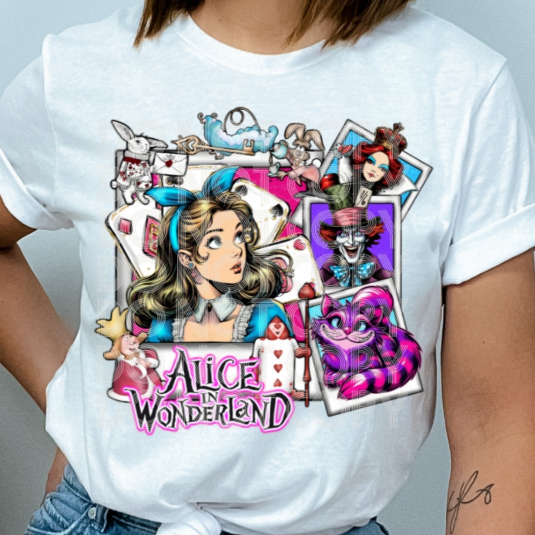 Alice from Wonderland photos DTF transfer