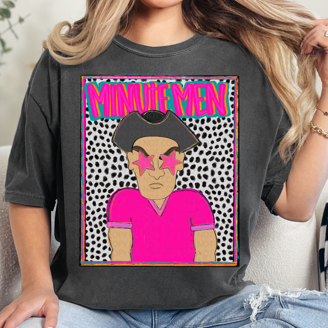 Minute Men Preppy Mascot DTF transfer