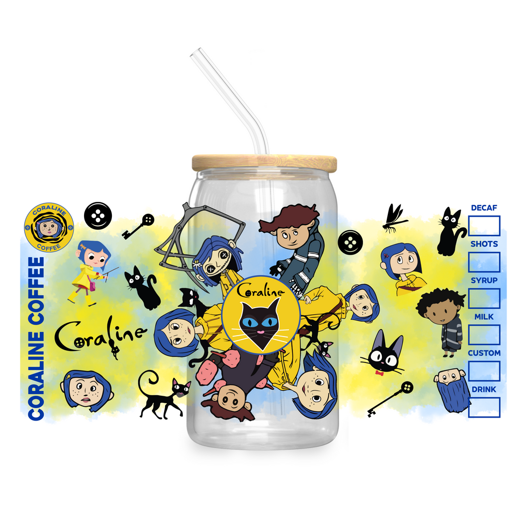 Coraline Coffee - UV DTF 16 oz Cup Wrap