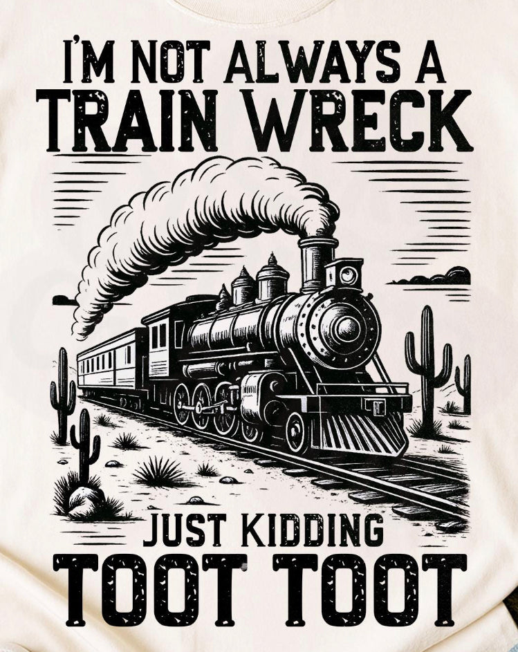 Train Wreck DTF transfer