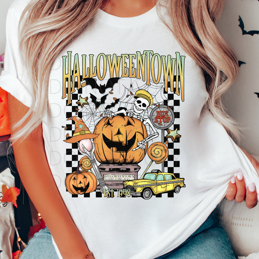 Halloweentown  **THIN** Screen Print Transfer adult size