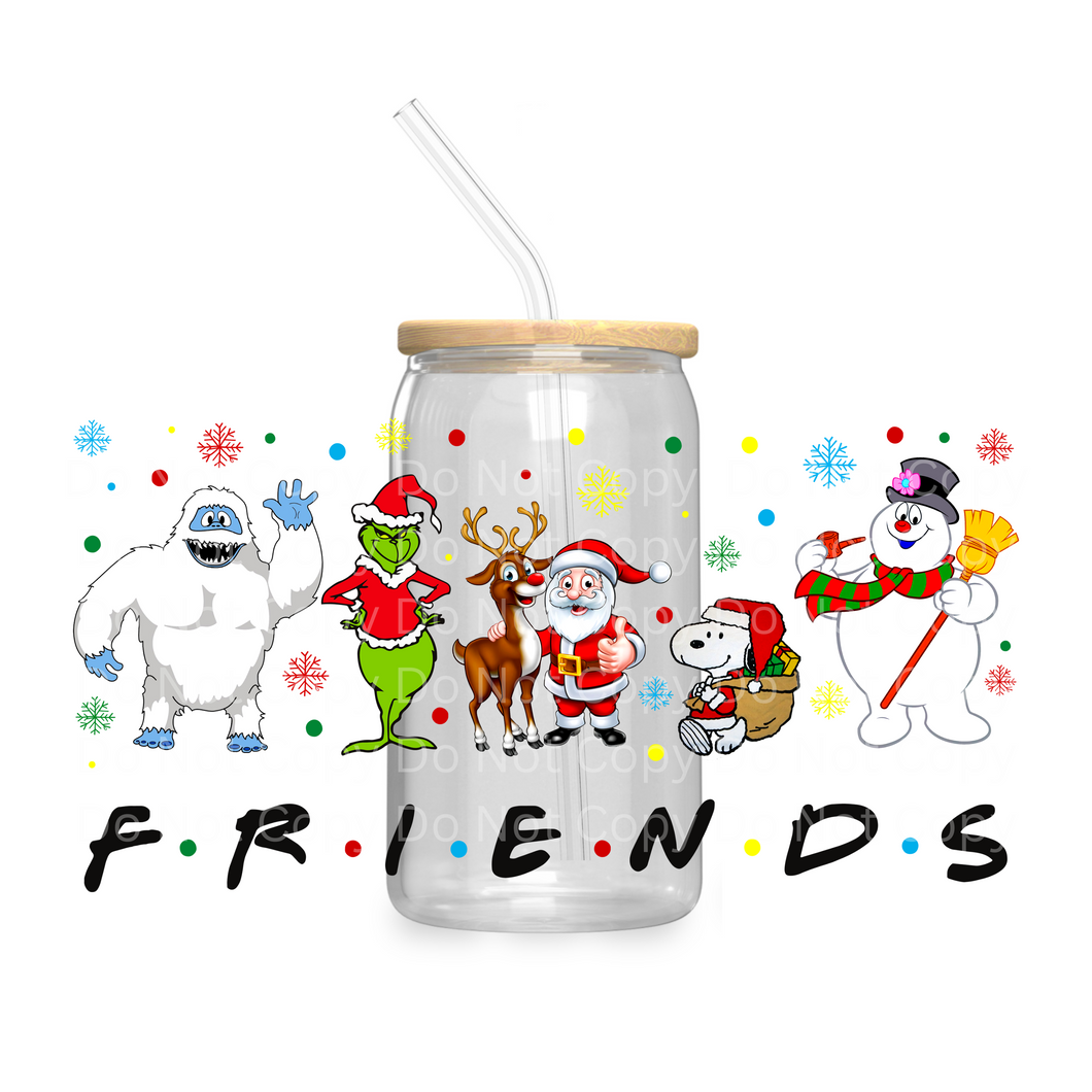 Frosty & Friends - UV DTF 16 oz Cup Wrap