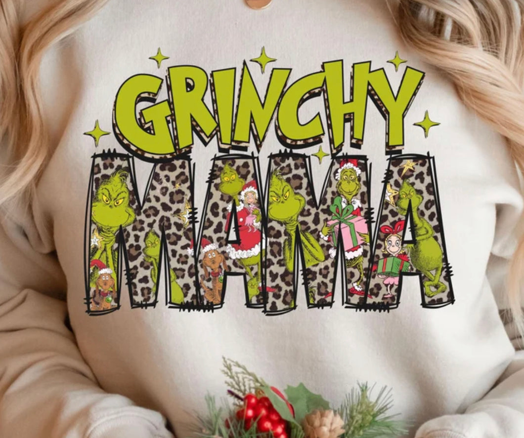 Grinchy Mama DTF transfer