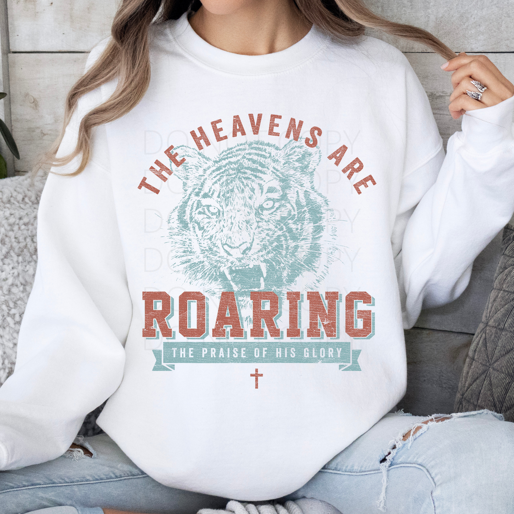 The Heavens are Roaring **THIN** Screen Print Transfer adult size