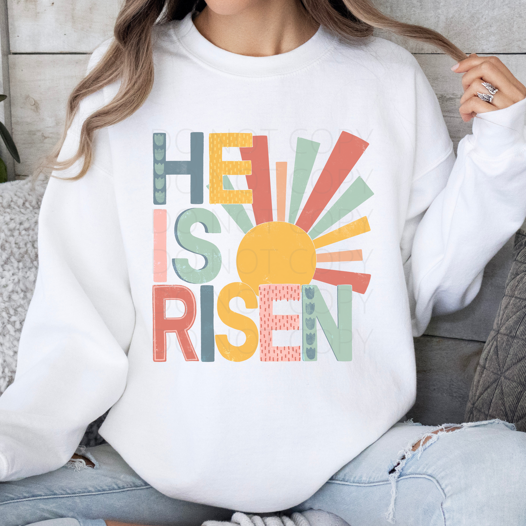 He is Risen **THIN** Screen Print Transfer adult size