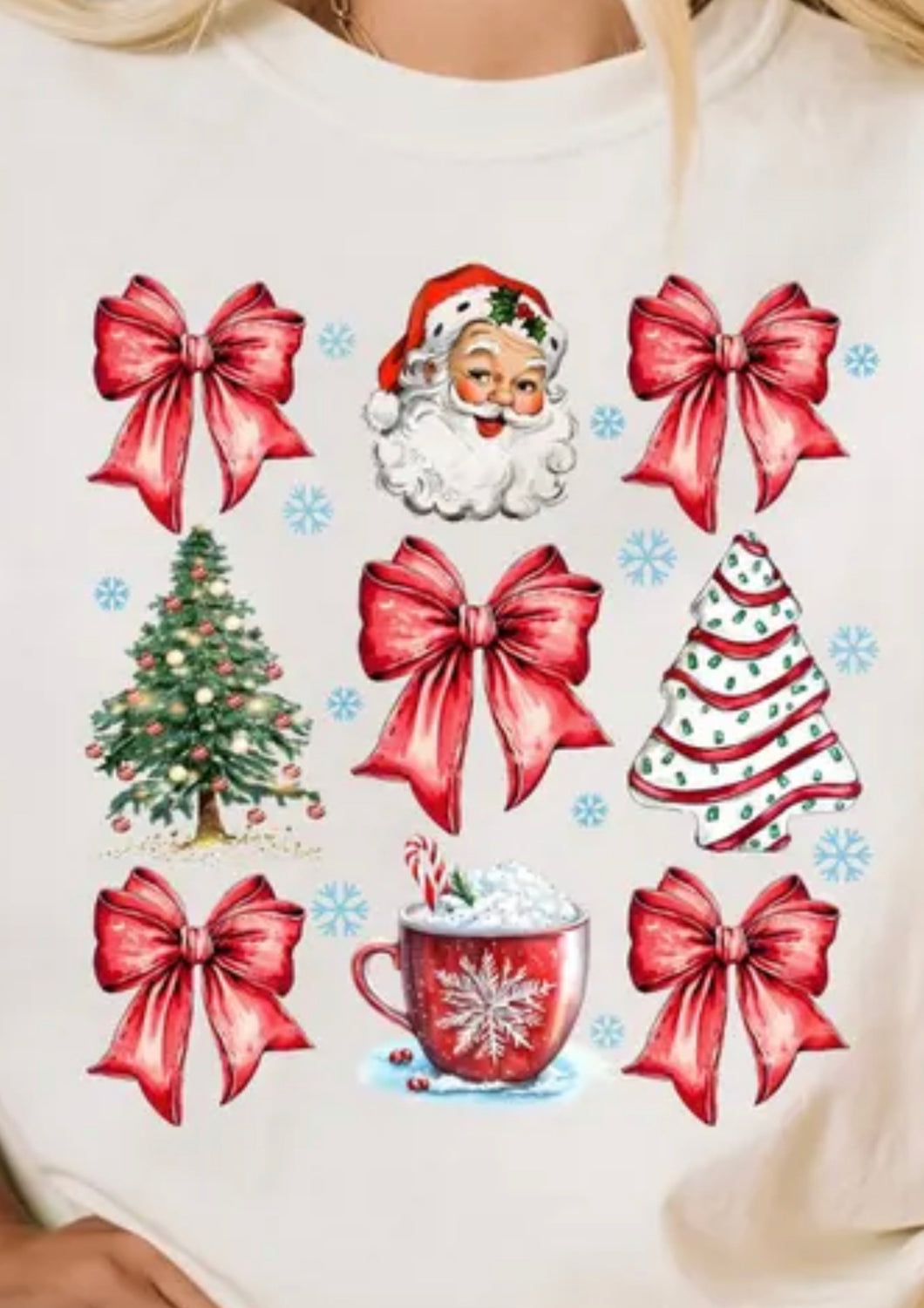 Santa Christmas Cake Coquette DTF transfer