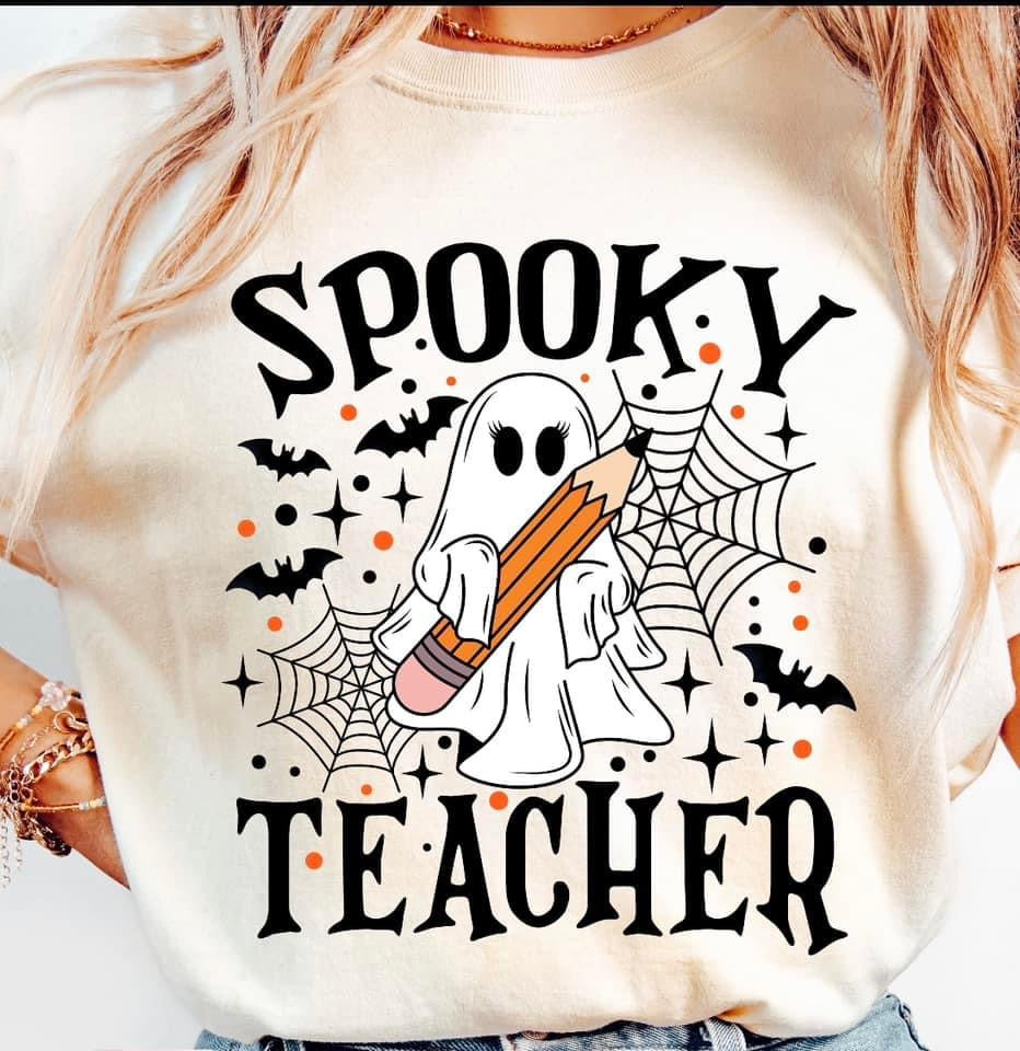 Spooky Teacher DTF transfer