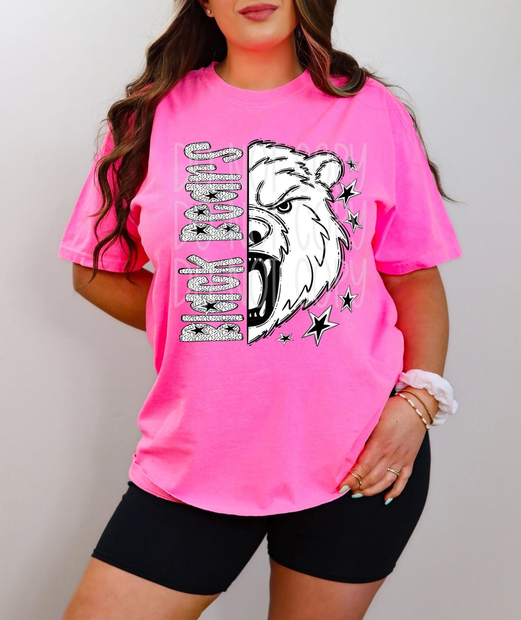 Black Bears black & white Mascot DTF transfer