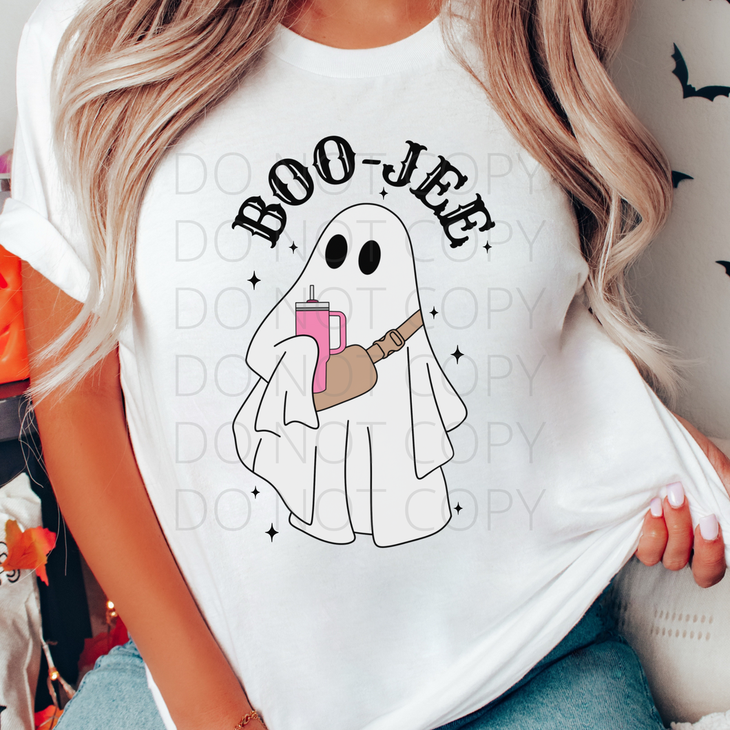 Boo Jee ghost **THIN** Screen Print Transfer adult size