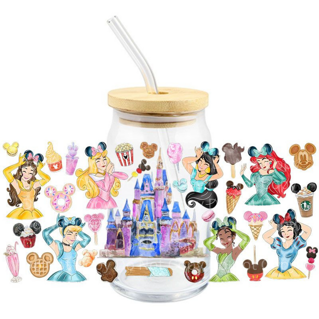 7 Princess Castle Snacks - UV DTF 16 oz Cup Wrap