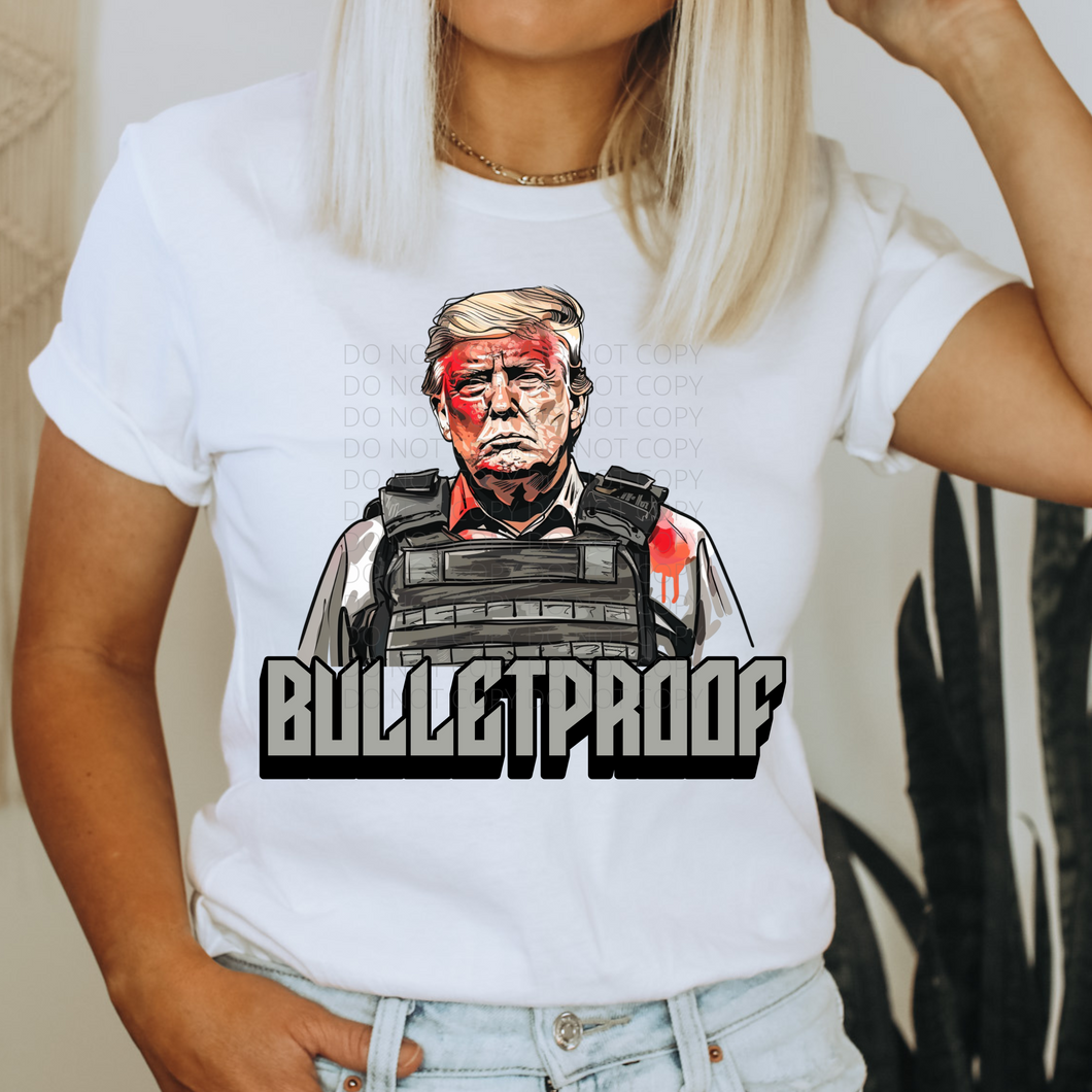 Bulletproof Trump vest DTF transfer