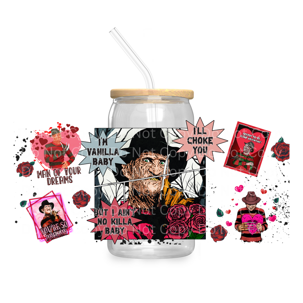 Freddy Vanilla valentine - UV DTF 16 oz Cup Wrap