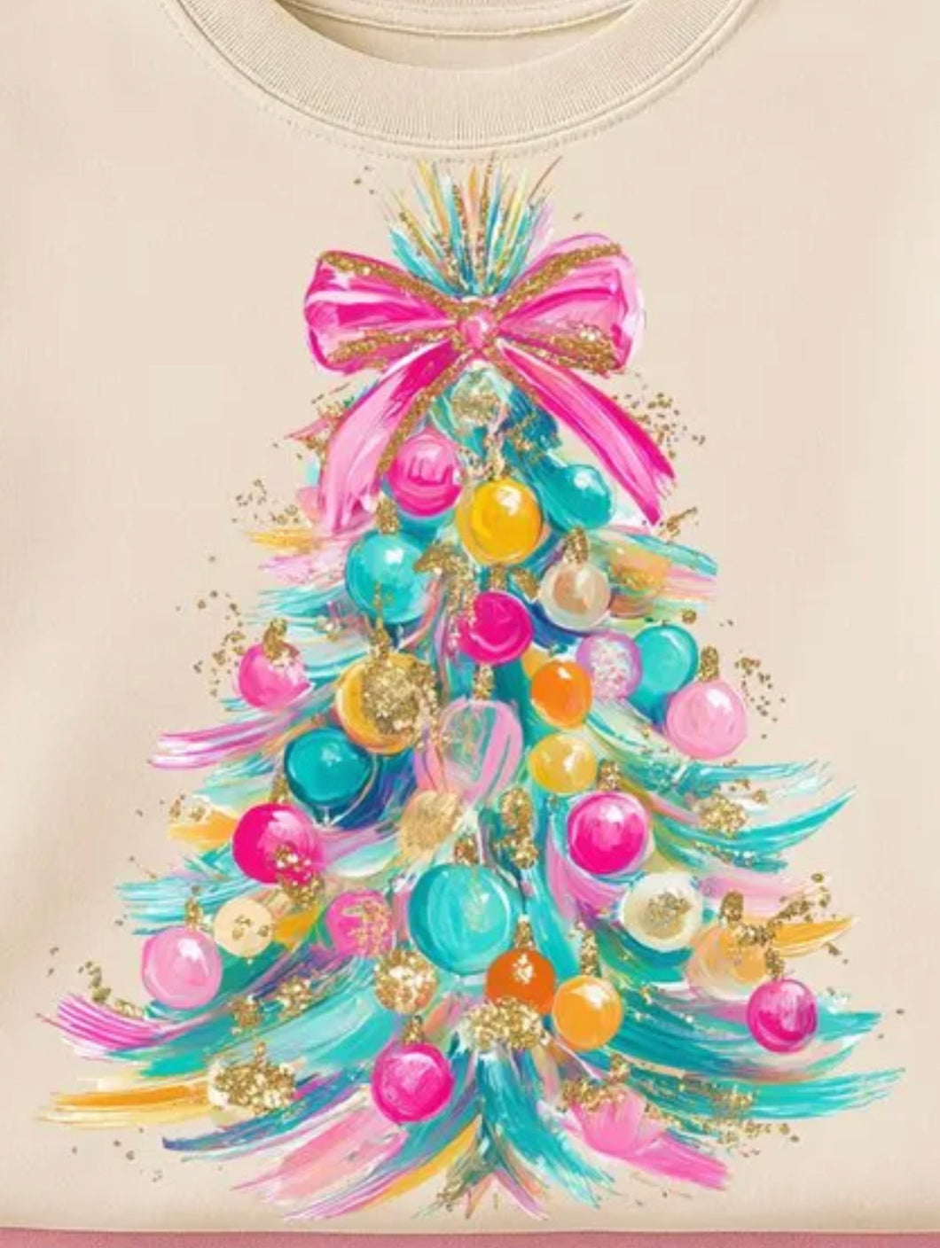 Colorful Christmas Tree DTF transfer