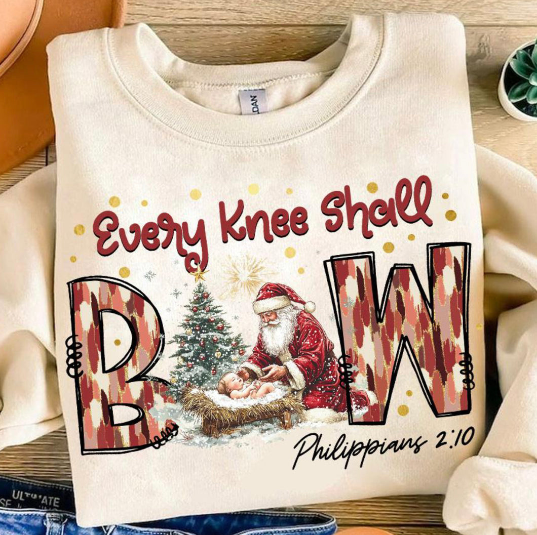 Every Knee Shall Bow manger DTF transfer