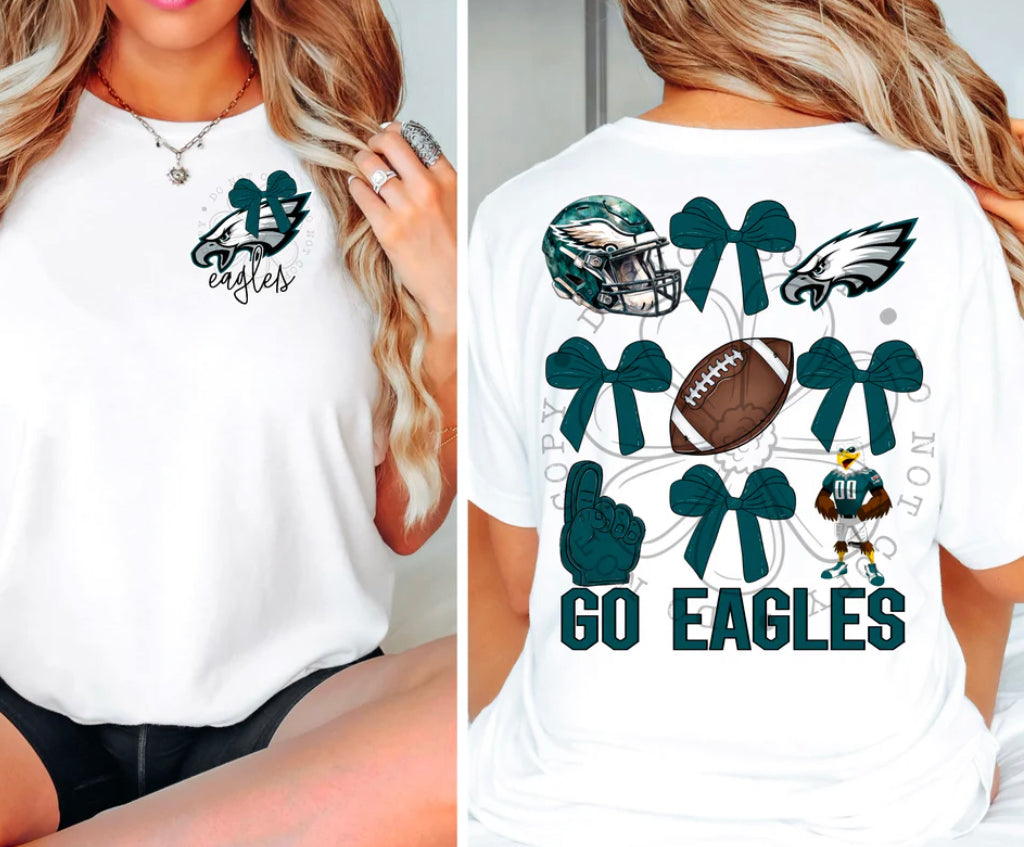 Eagles Coquette pocket & back SET DTF transfer