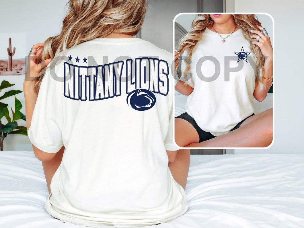 Penn State Nittany Lions pocket & back SET DTF transfer