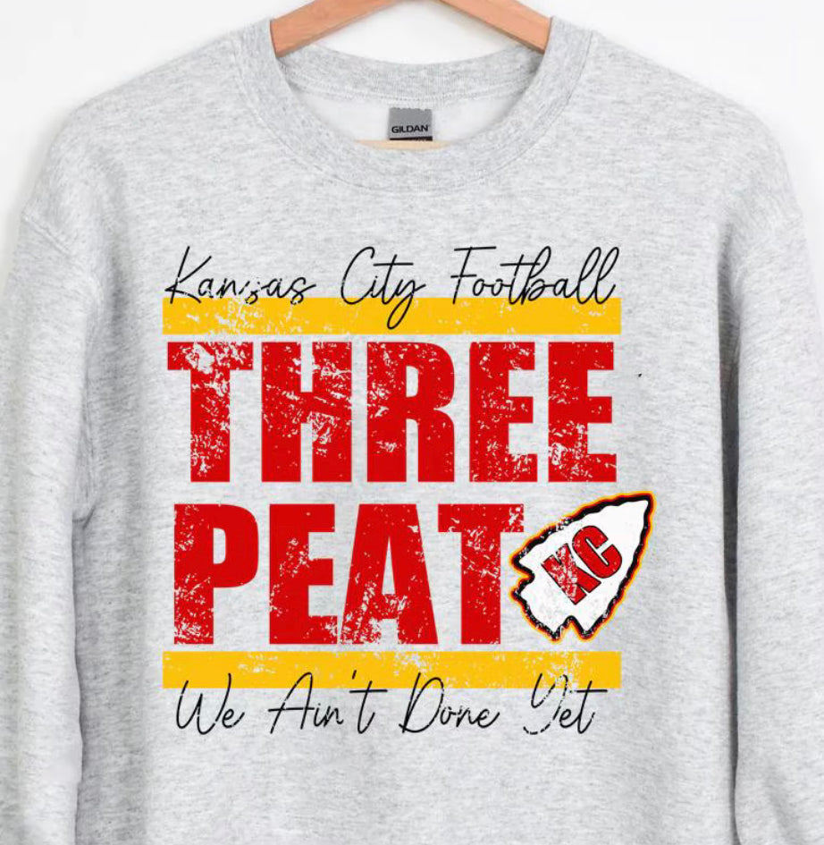 KC Chiefs Three Peat DTF transfer