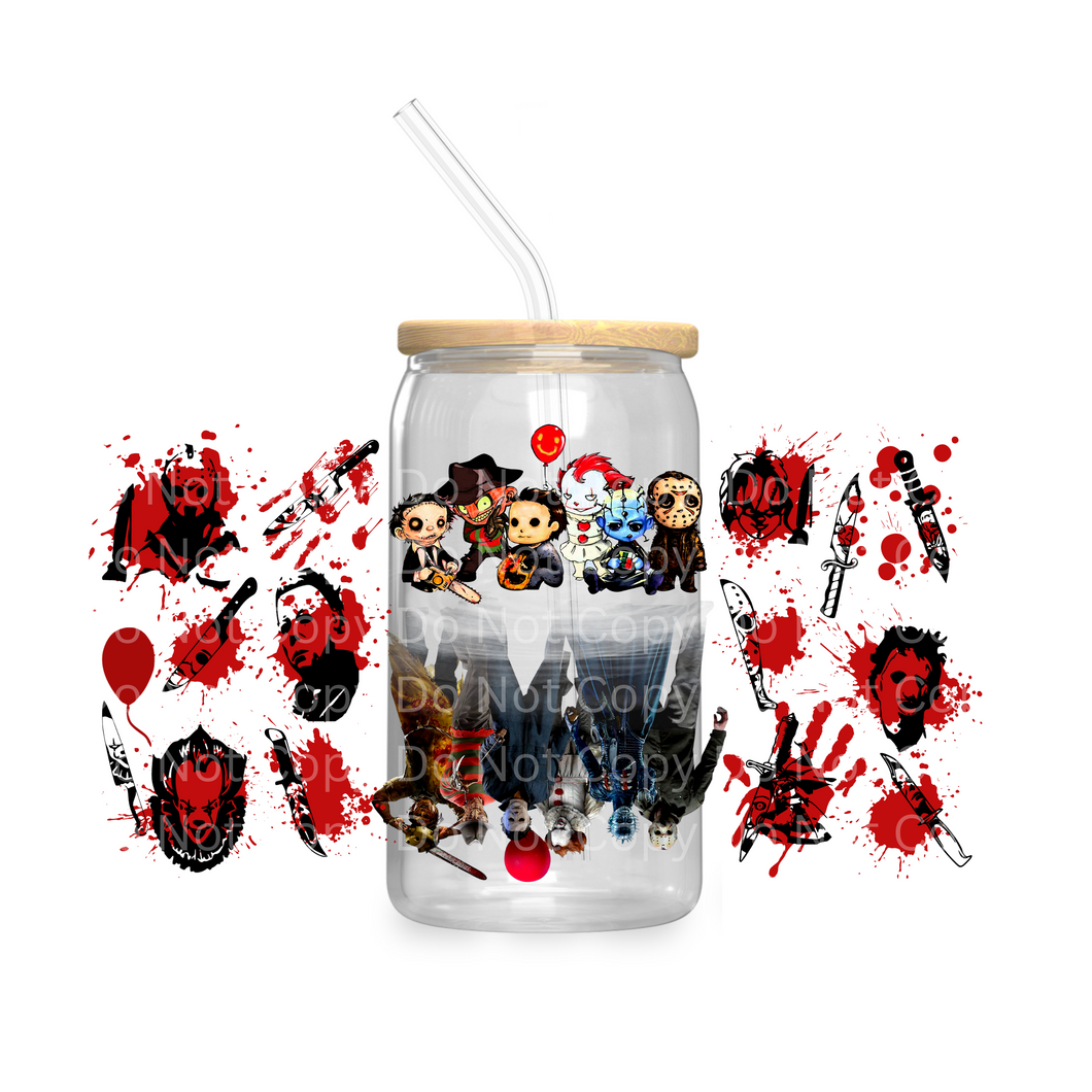 Horror Kids Reflection  - UV DTF 16 oz Cup Wrap