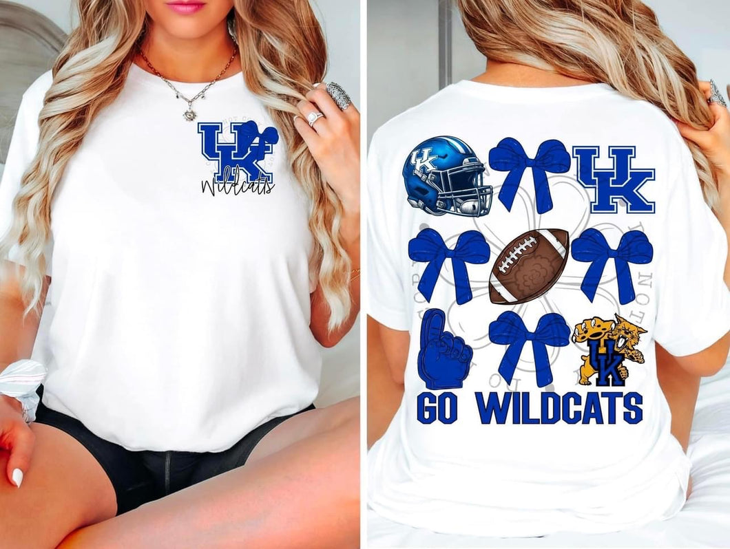 Go UK Wildcats Coquette pocket & back SET DTF transfer