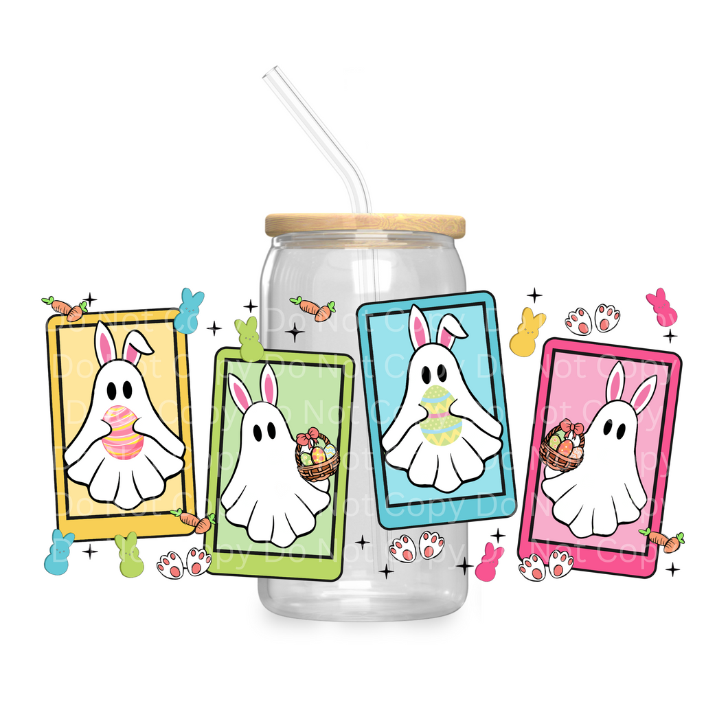 Easter Bunny Ghosts - UV DTF 16 oz Cup Wrap