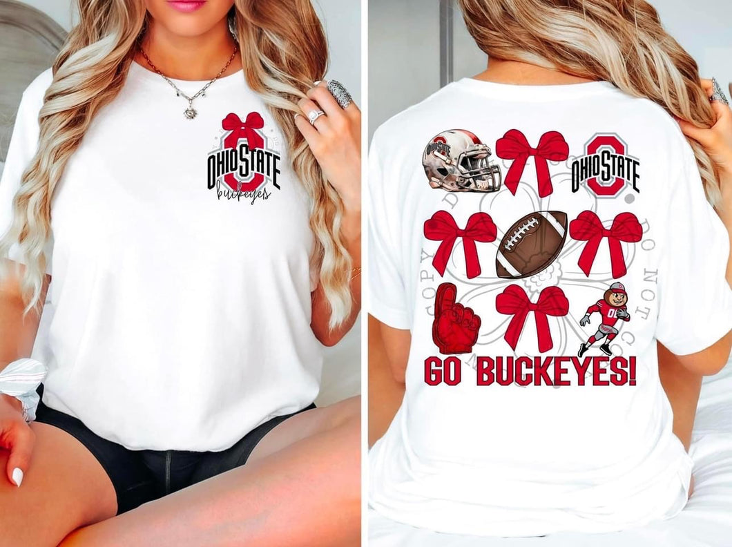 Buckeyes Coquette pocket & back SET DTF transfer