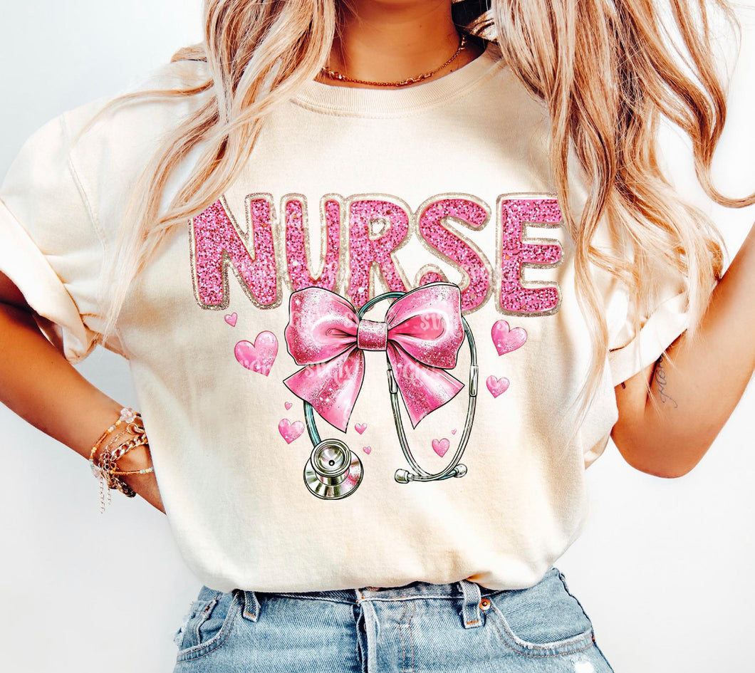 Nurse with Stethoscope DTF transfer