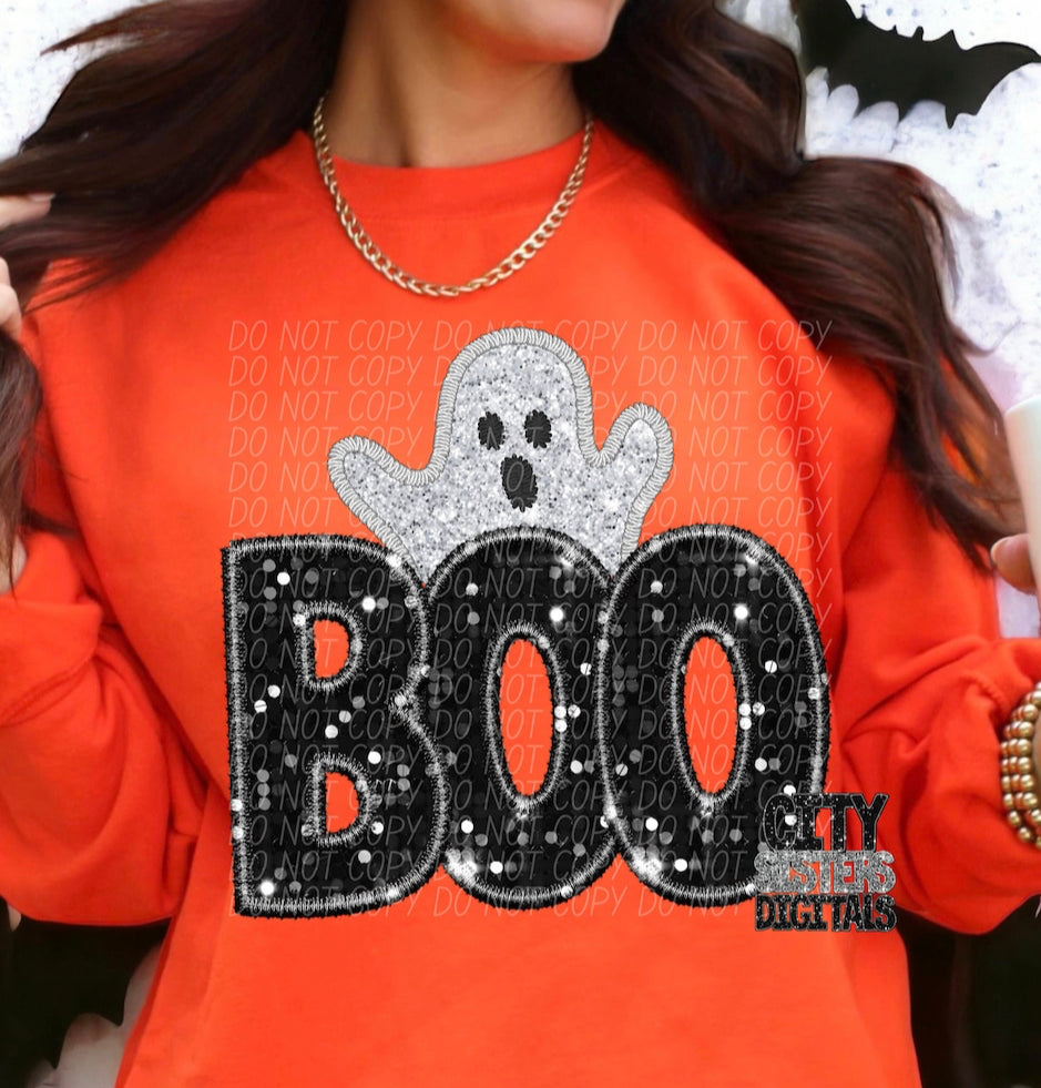 Boo sequin Ghost DTF transfer