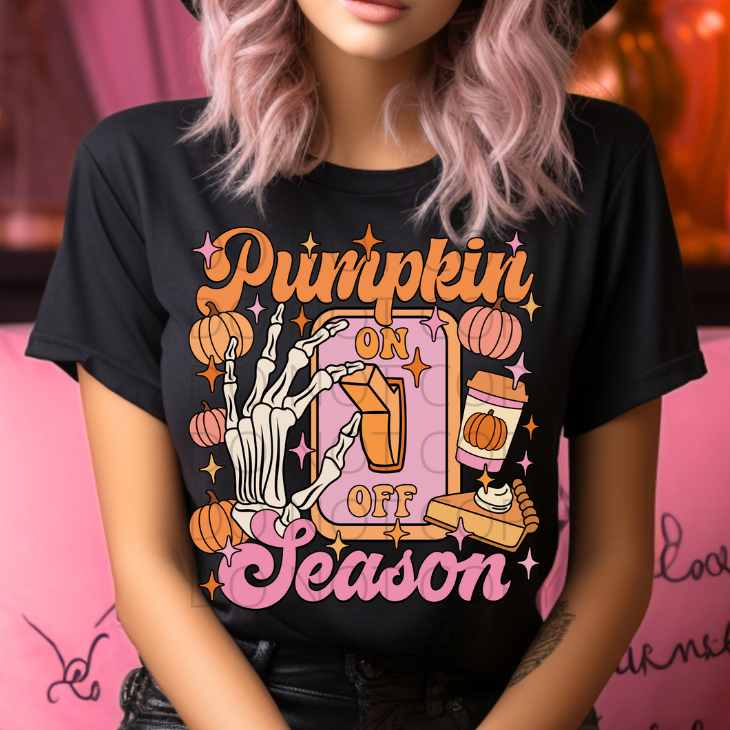 Pumpkin Season switch  **THIN** Screen Print Transfer adult size