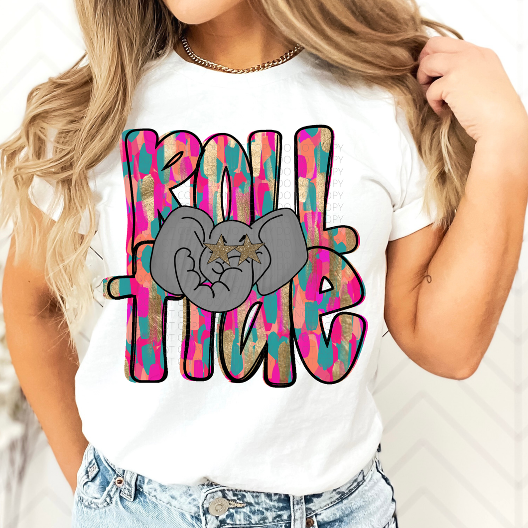 Roll Tide Brushstroke Mascot DTF transfer