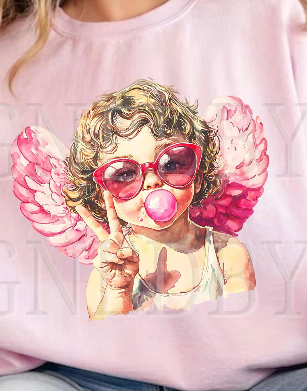 Colorful Cupid DTF transfer
