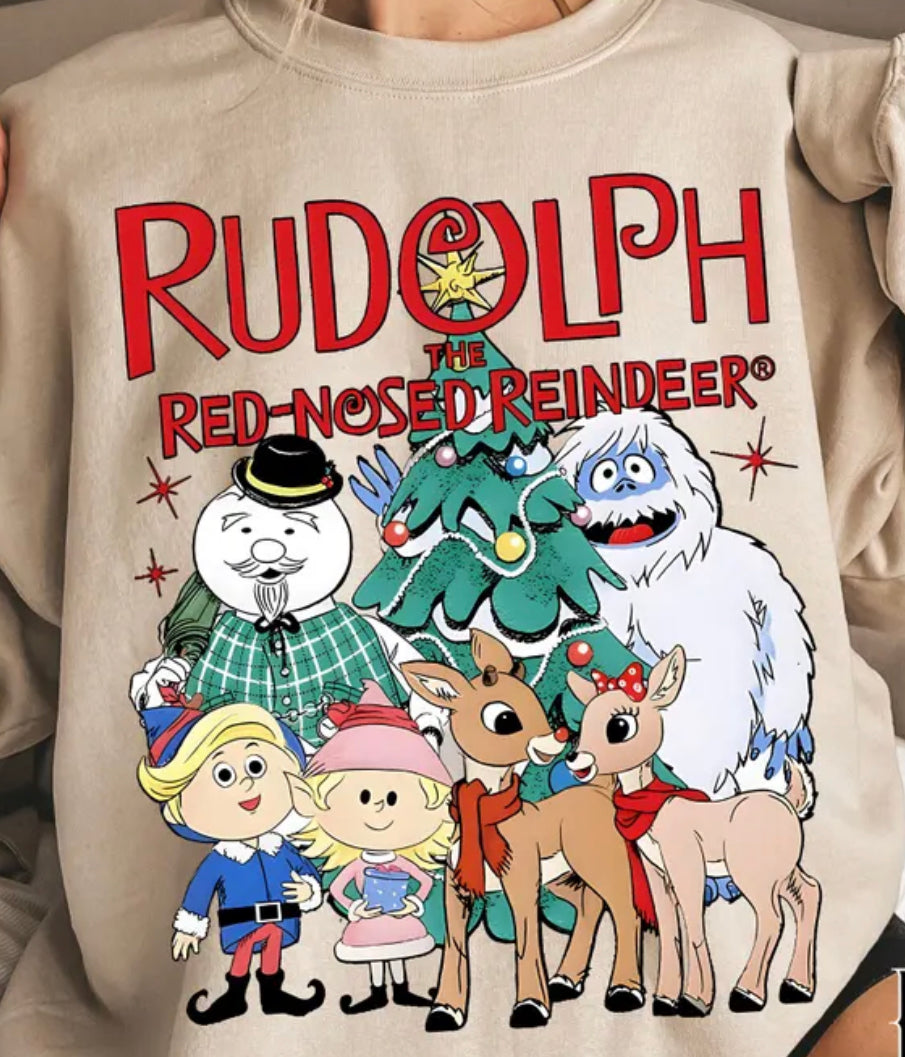 Rudolph the Red Nosed Reindeer DTF transfer