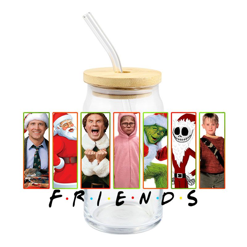 Christmas Movie Friends kevin jack - UV DTF 16 oz Cup Wrap