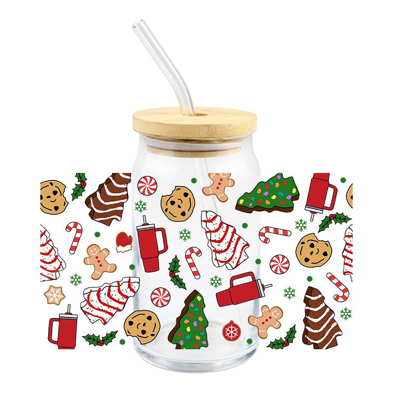 Christmas Cakes, Brownies, Cups & Cookies - UV DTF 16 oz Cup Wrap