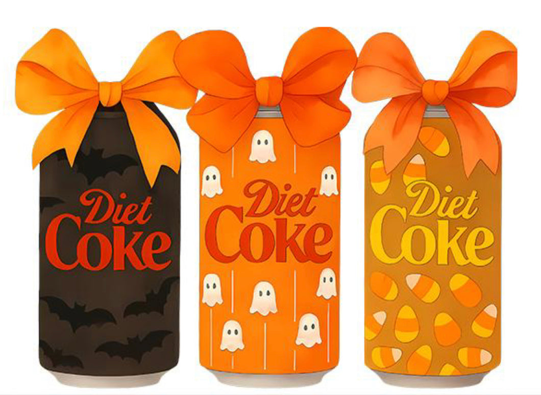 Diet Coke Halloween drinks DTF transfer